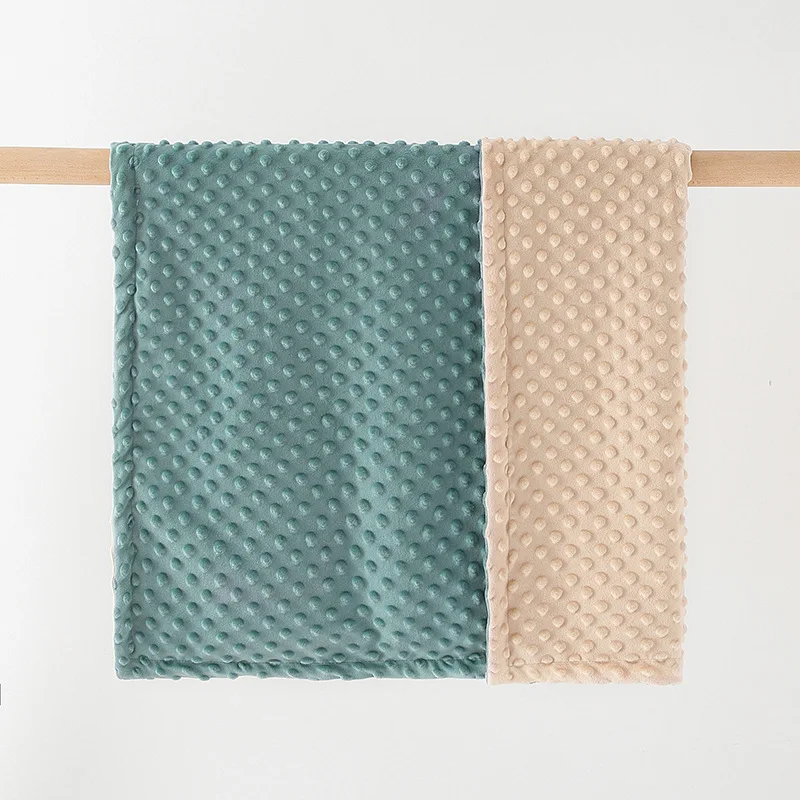 Minky Dot manta bebé de burbujas para recién nacidos, doble capa - imagen 4