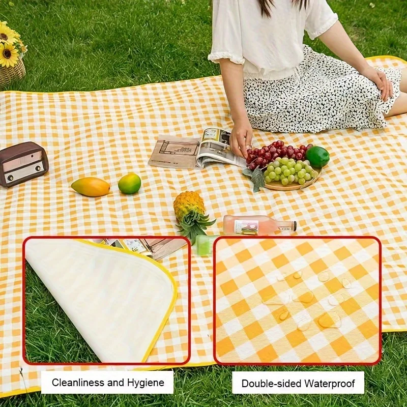 Tapete de picnic impermeable plegable con tablero ajedrez - imagen 5