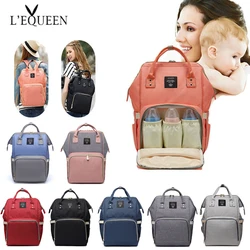 Lequeen Bolsa de pañales grande con asa para viaje de bebé mamá