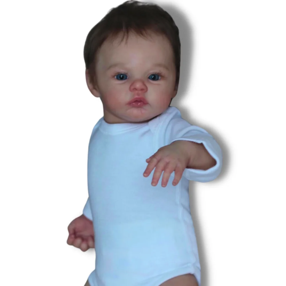 Muñeca Reborn Meadow realista de vinilo y silicona para bebé - imagen 4