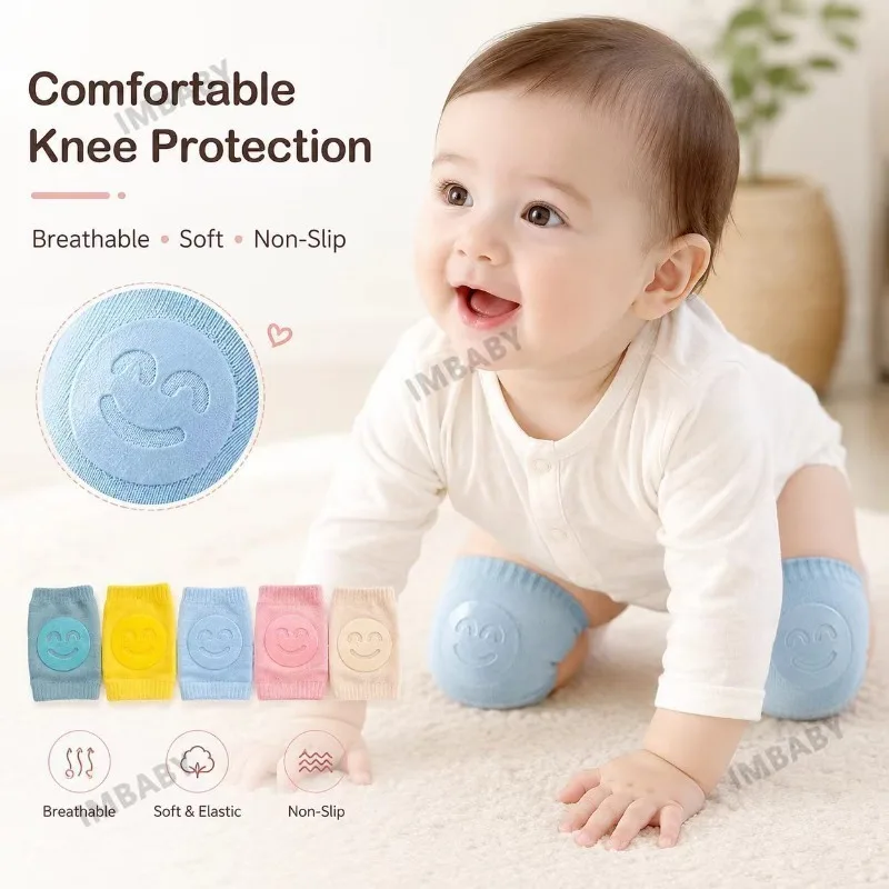 IMBABY Calcetines antideslizantes de algodón para bebé con sonrisas - imagen 2
