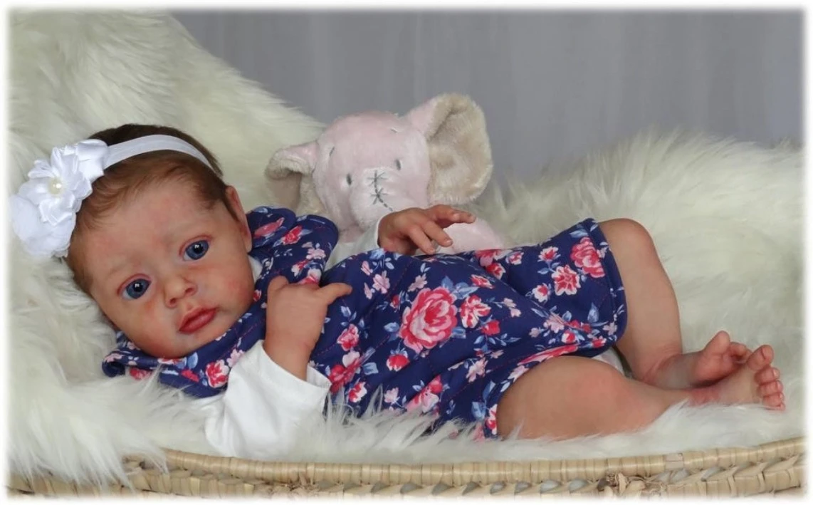 Kit de muñeca reborn NPK Pouplar Chloe sin pintar, tacto suave - imagen 4