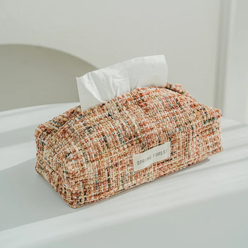 Porta pañuelos de tela clásico para coche y casa - imagen 4