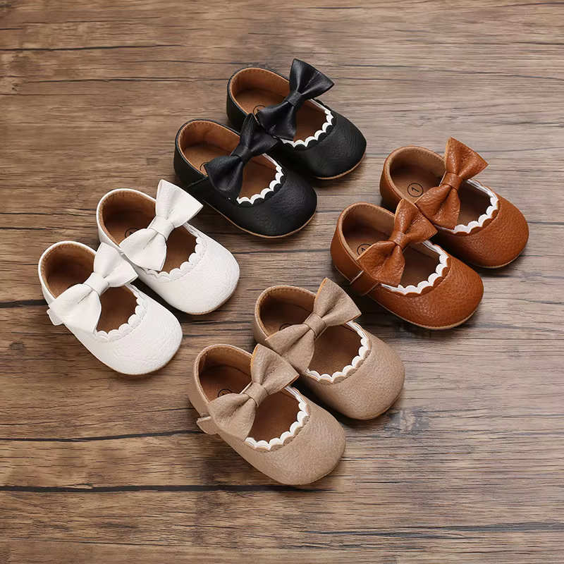 Zapatos bebé lazo decorativo