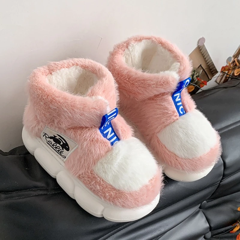 Zapatillas de felpa acolchadas para invierno – Tacón plataforma - imagen 2