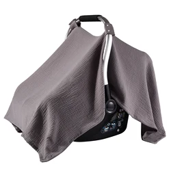 Funda de muselina para asiento de coche infantil, transpirable