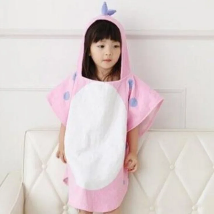 Albornoz de bebé de algodón absorbente con capucha dinosaurio - imagen 2