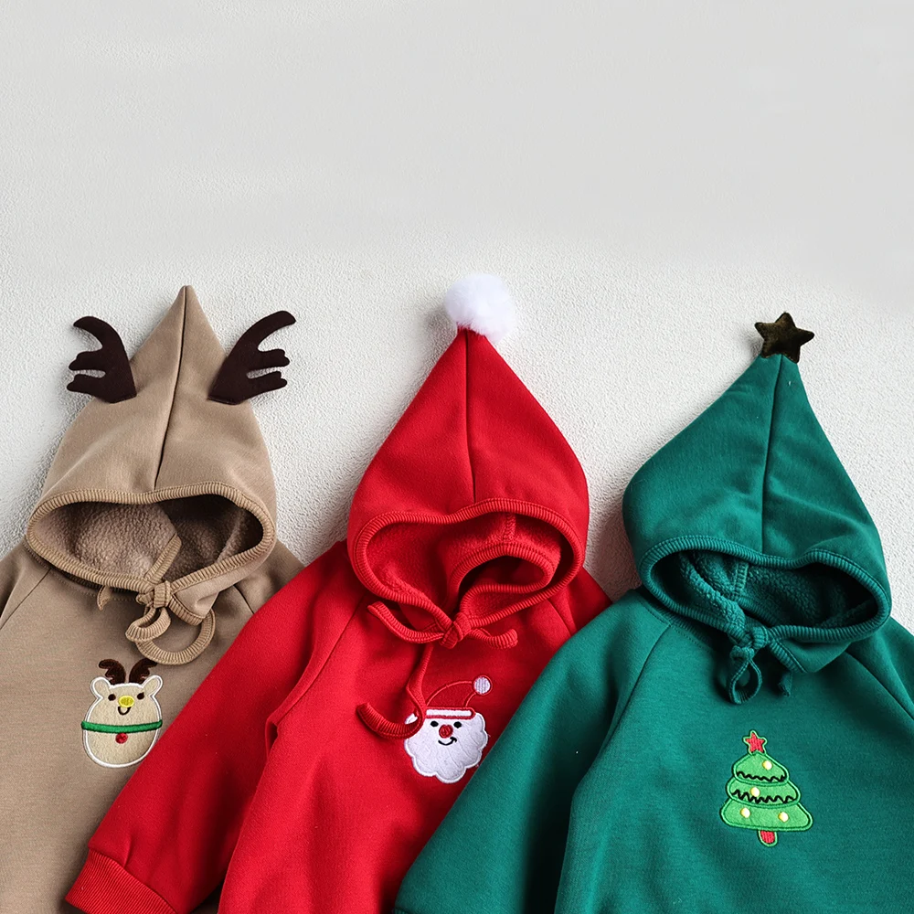 MILANCEL body navideño de una pieza para bebé con bordado Papá Noel - imagen 4