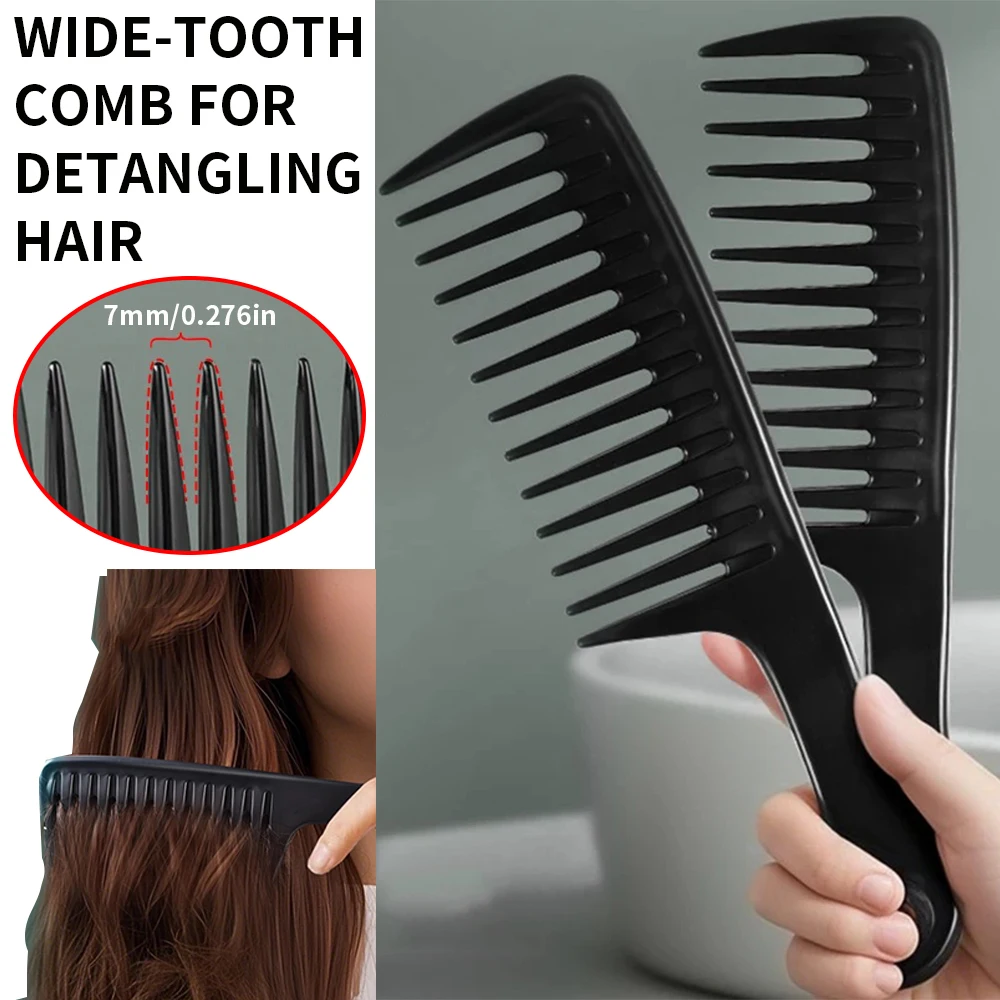 Peine de dientes anchos para cabello rizado resistente - imagen 4