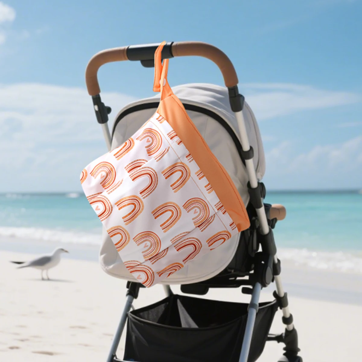 Bolsa impermeable para pañales de tela reutilizable con cremallera - imagen 2