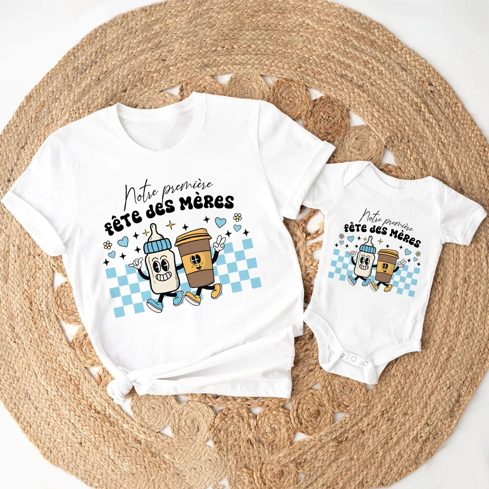 Conjunto mamá y bebé Día de la Madre estampado francés a juego - imagen 5