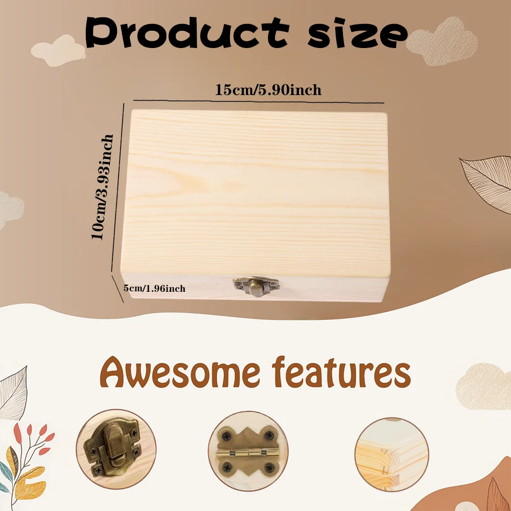 Caja de recuerdos de madera personalizada para niños – animales - imagen 5