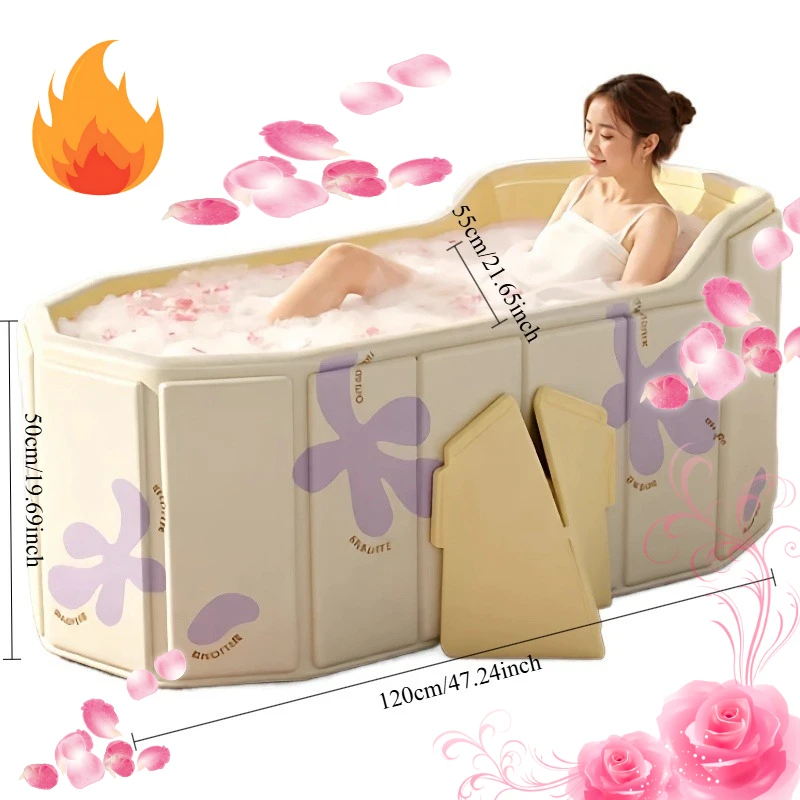 Bañera plegable de 120 cm para adultos y niños - cuerpo completo - imagen 5