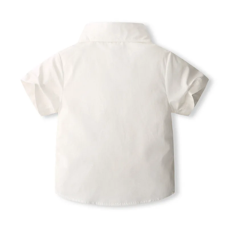 Conjunto verano niño: camisa manga corta con lazo y pantalón tirantes - imagen 3