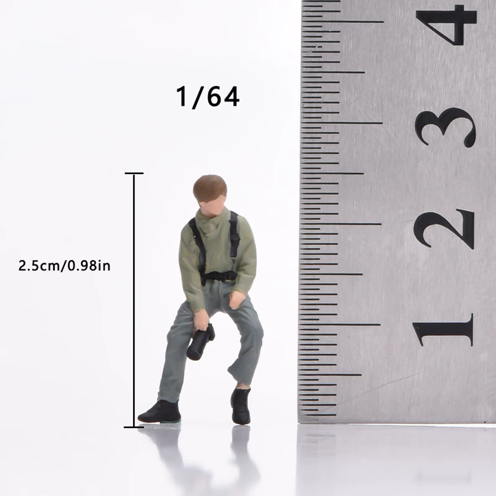 Figura de fotógrafo en miniatura 3D para maquetas y decoración - imagen 5