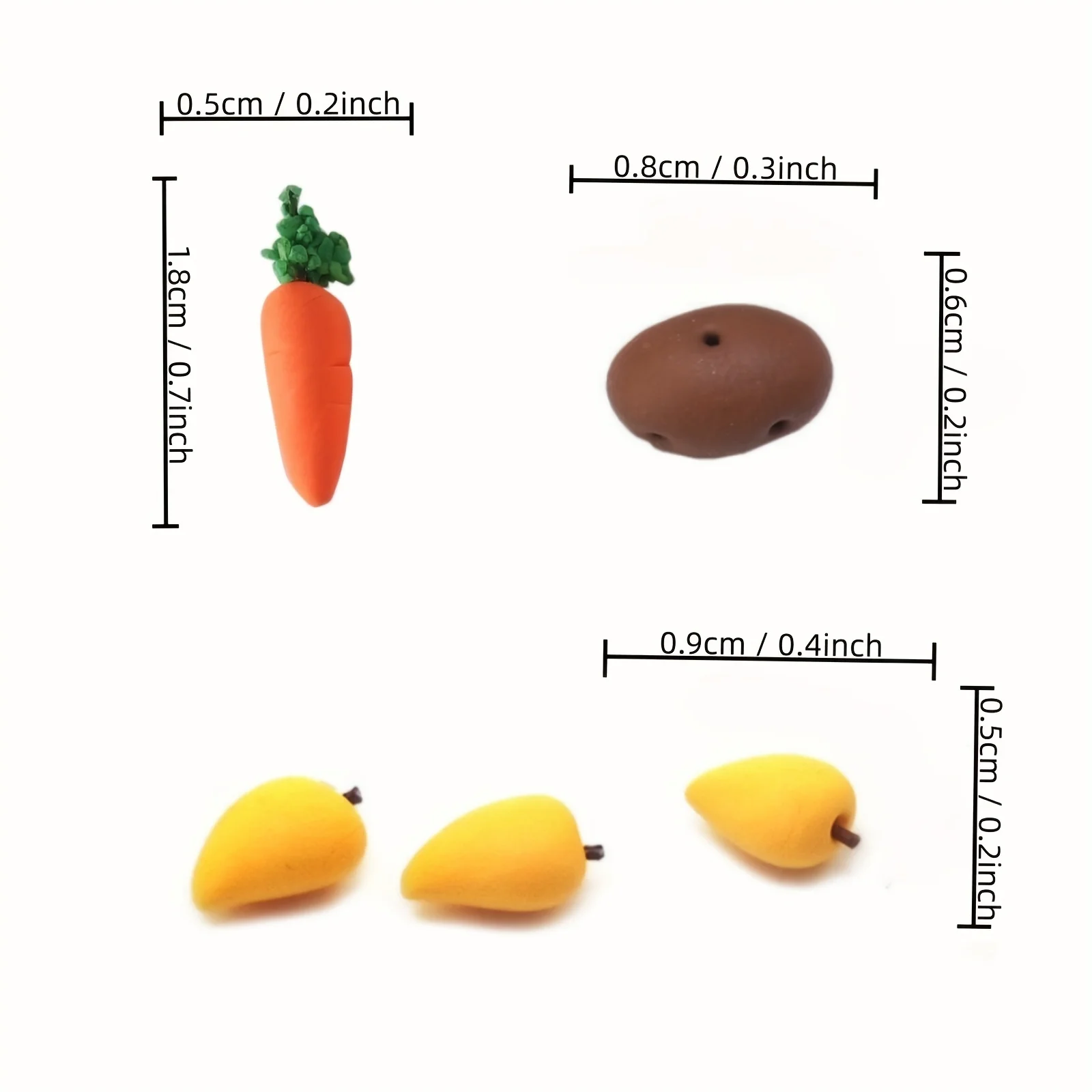 Comida de arcilla para munecas – Frutas y verduras de cocina - imagen 3
