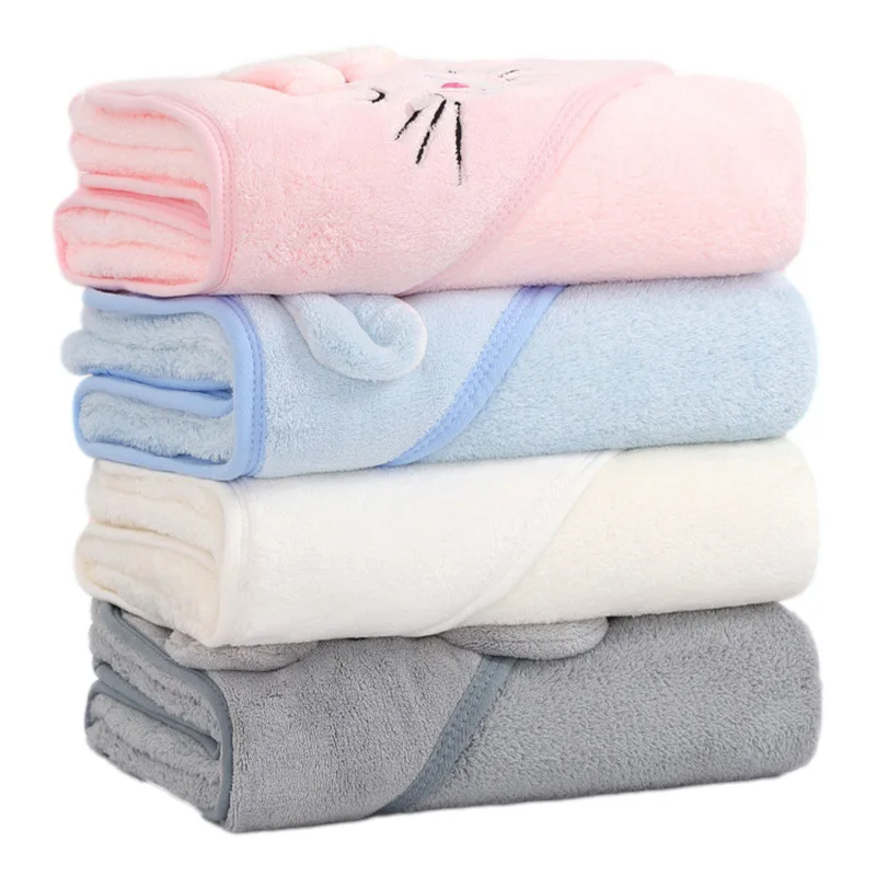 Toalla de baño bebé con capucha animal absorbente suave cómoda - imagen 3