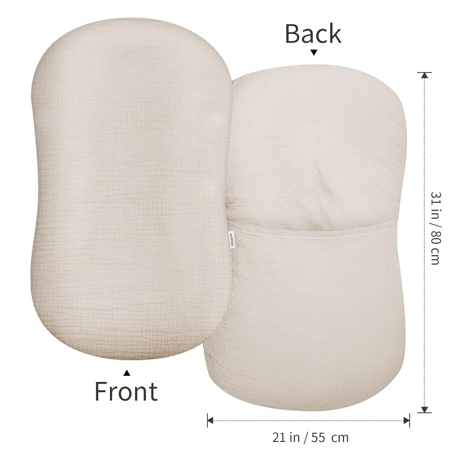 Funda de muselina para tumbona de bebé en tejido suave