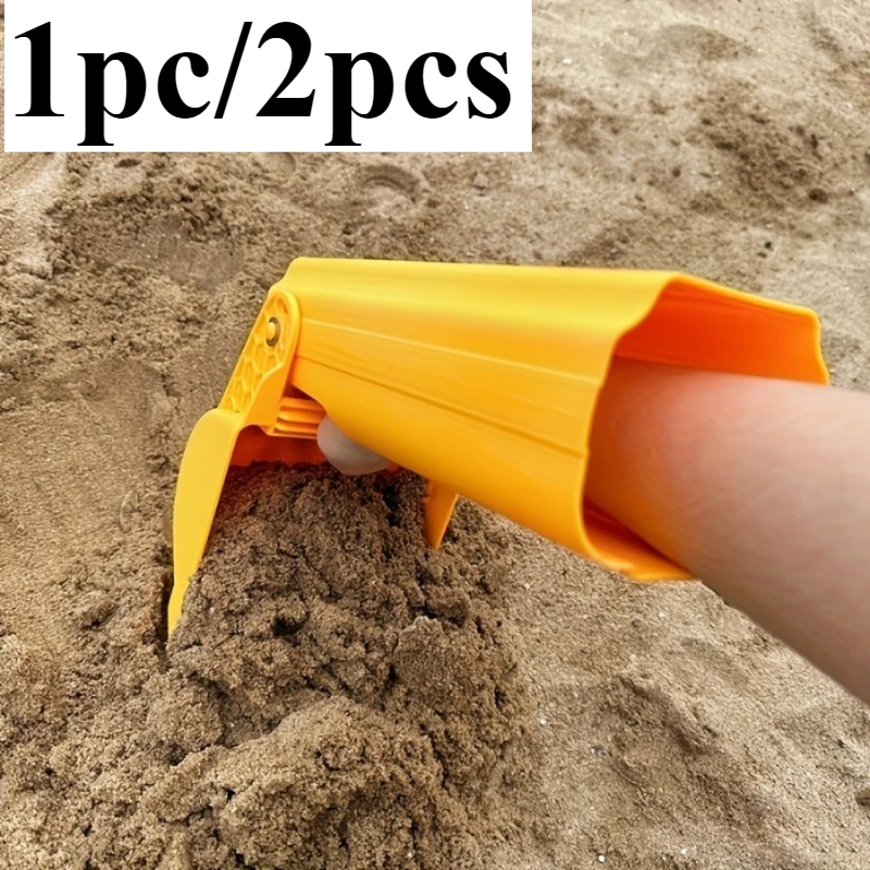 Pala infantil para playa y nieve naranja vibrante resistente