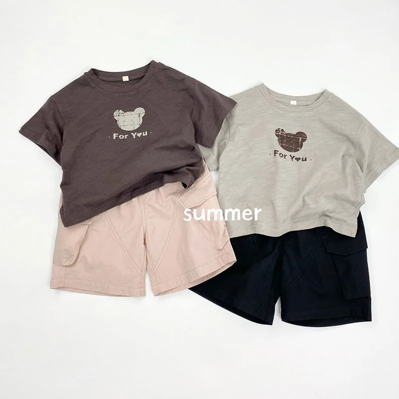 Pantalones harem de cinco cuartos para niños con cintura elástica - imagen 4