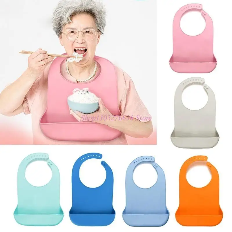 R6FD Babero impermeable desmontable para comidas con bolsillo - imagen 2