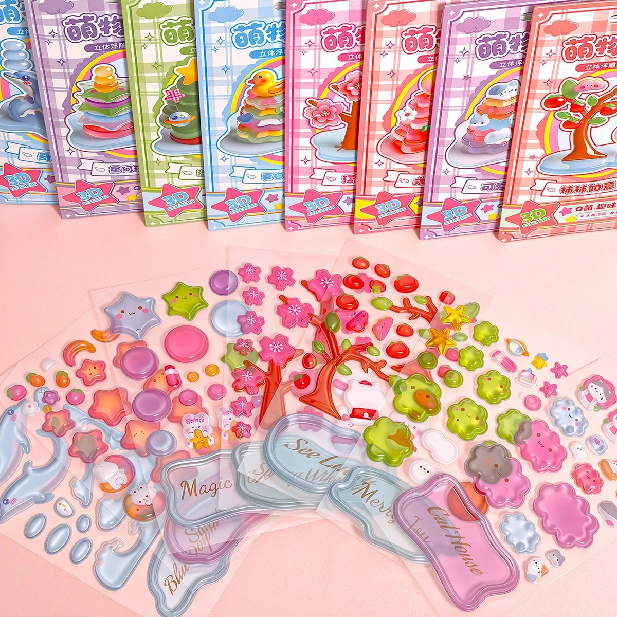 Pegatinas 3D apilables con relieve adhesivas kawaii para manualidades - imagen 5