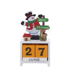Adorno navideño de madera con calendario de adviento digital