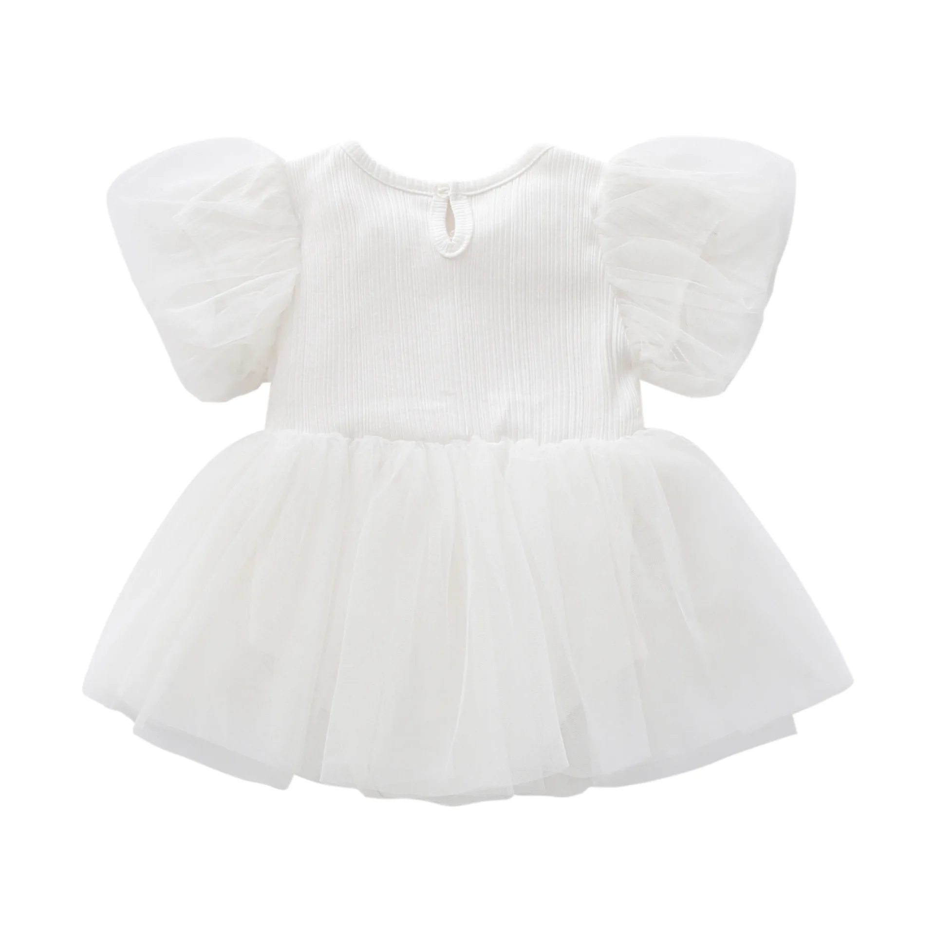 Mono de verano para niñas con diseño princesa y banda del pelo coreana - imagen 5