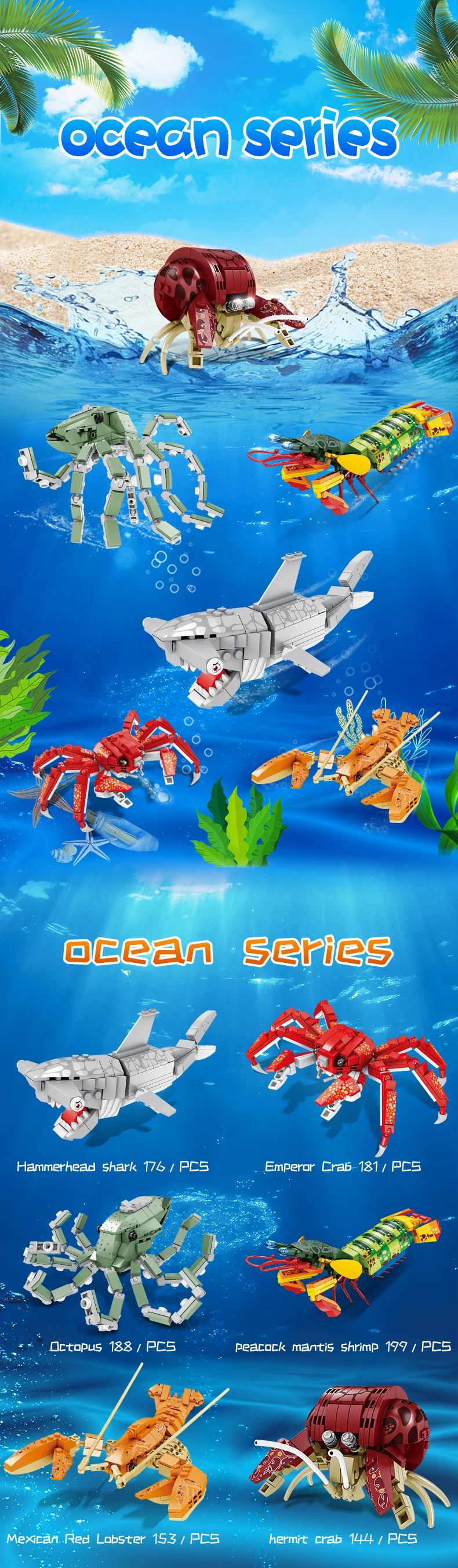Detalle del set Ocean World
