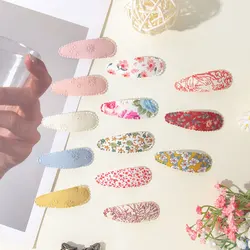 Pinzas para el pelo bebé niña con clips gota de agua flores estampadas