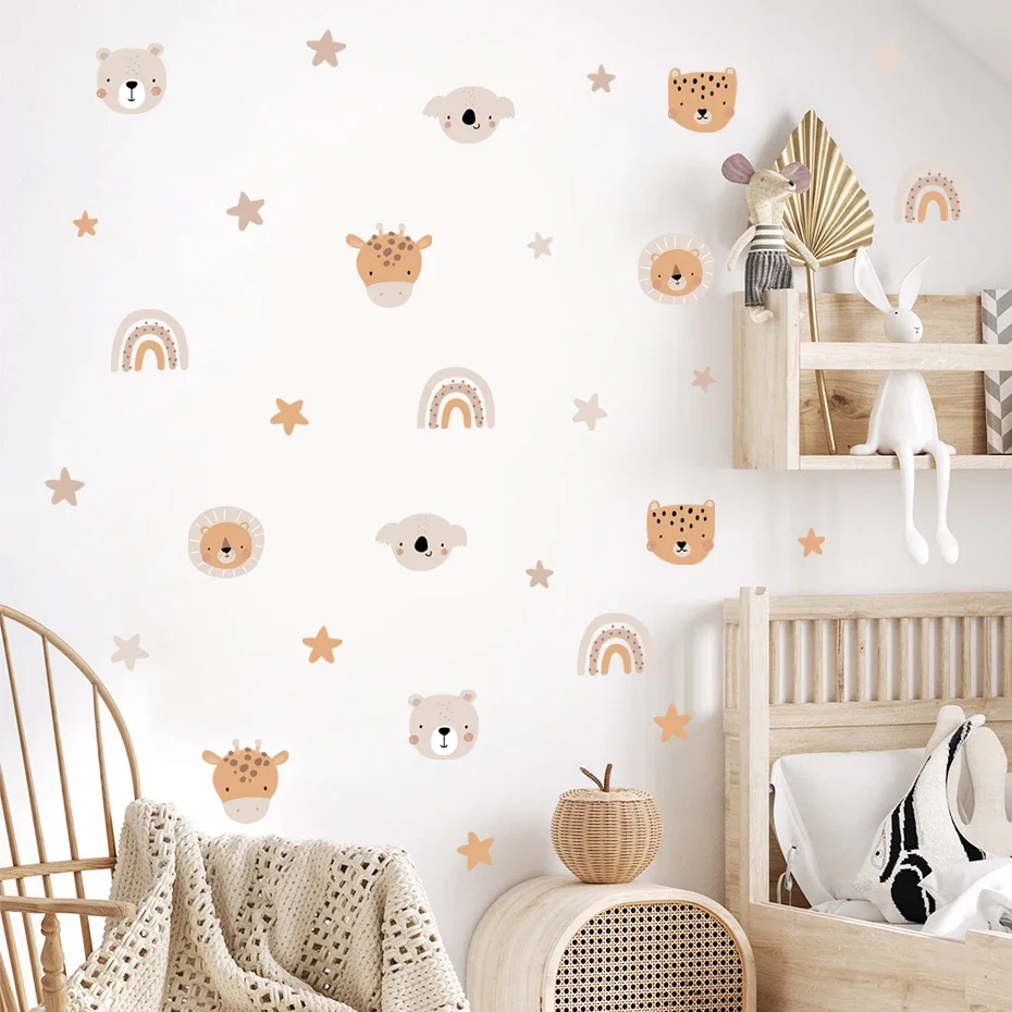 Pegatinas bohemias de arcoíris y sol removibles para habitación - imagen 4