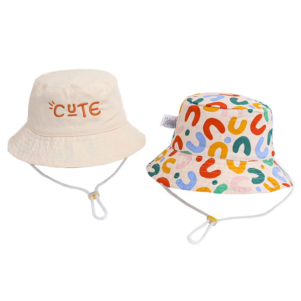 Sombrero de cubo reversible para bebé con letras bordadas - imagen 2
