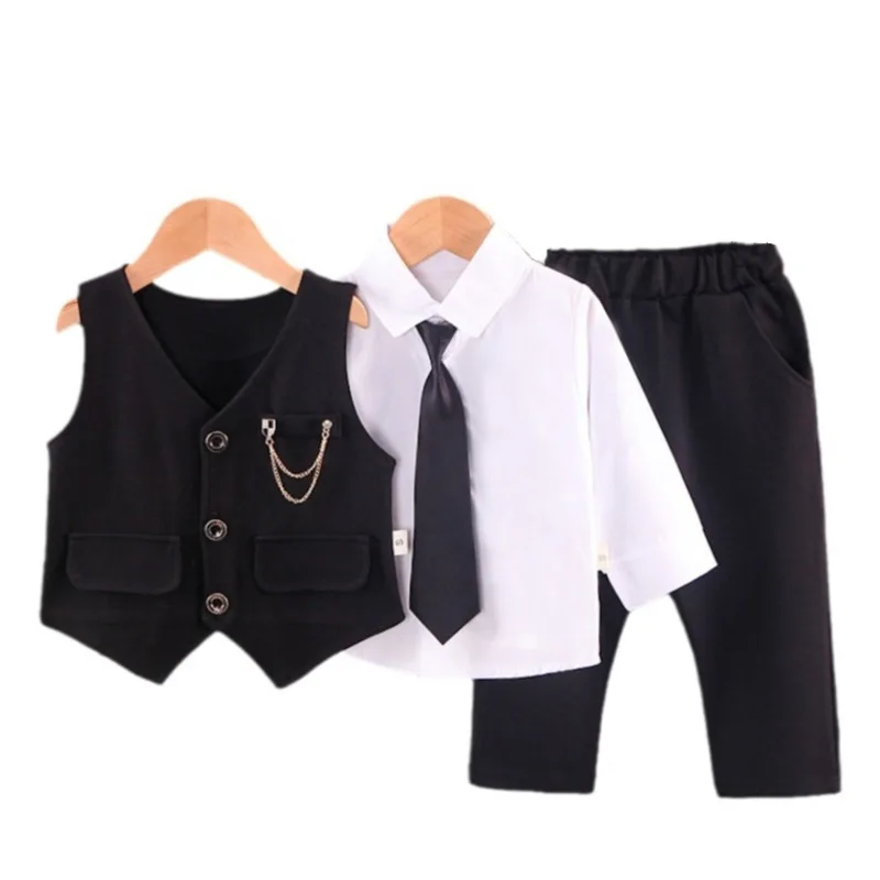Traje formal completo para niño con chaleco y camisa - imagen 5