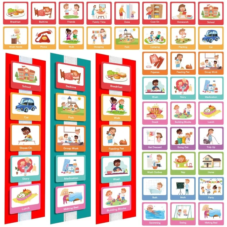 Horario visual en sala de estar