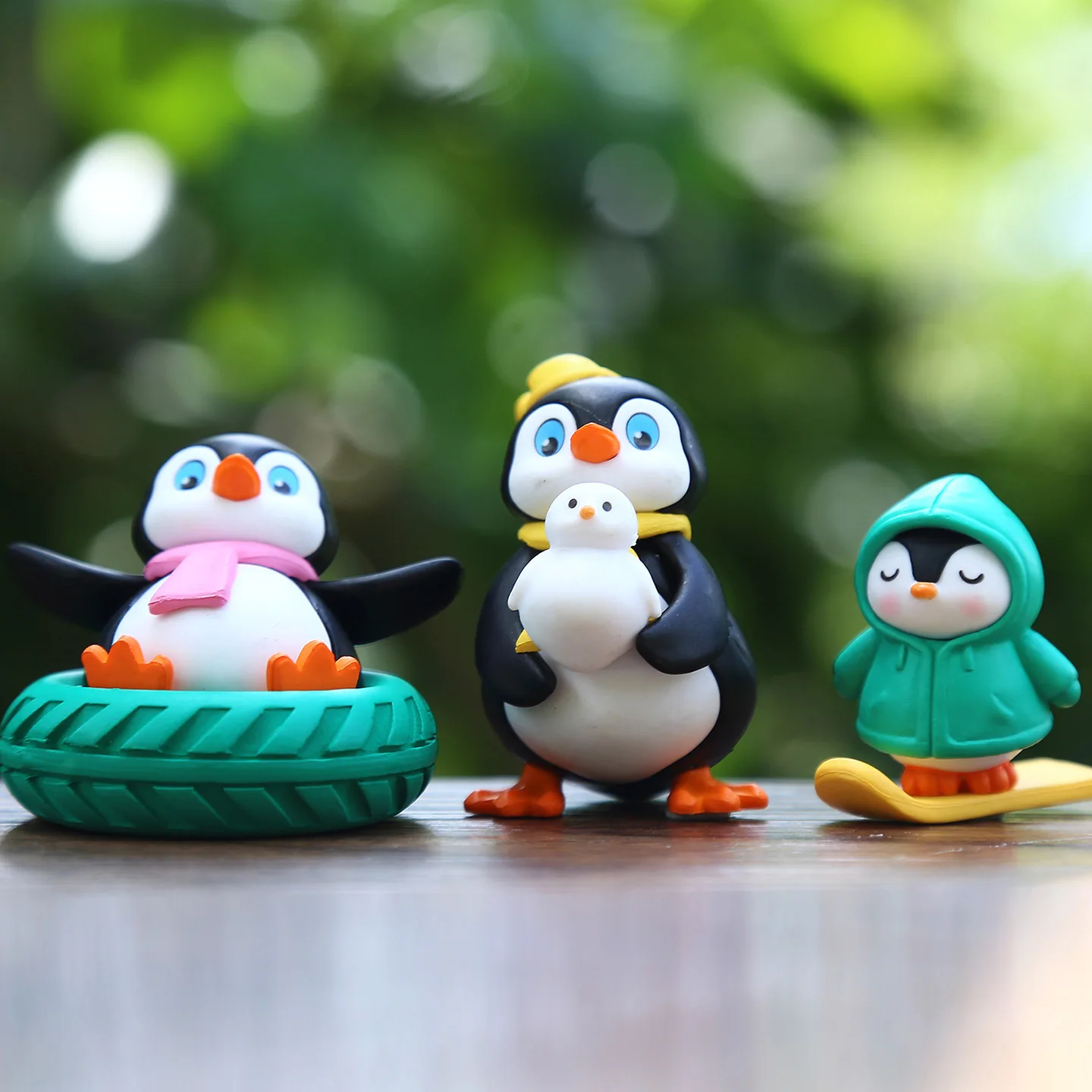 Figuras de pingüinos mini para niños, adornos de escritorio - imagen 2