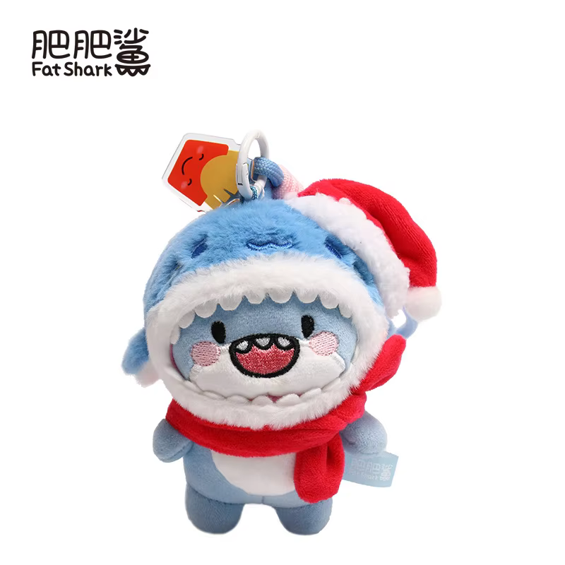 Llavero de peluche tiburón gordito para regalo a parejas y amantes - imagen 3