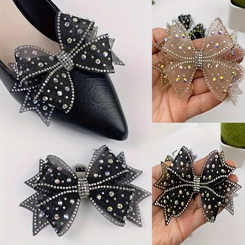 Adornos strás con flor para zapatos de tacón - imagen 5