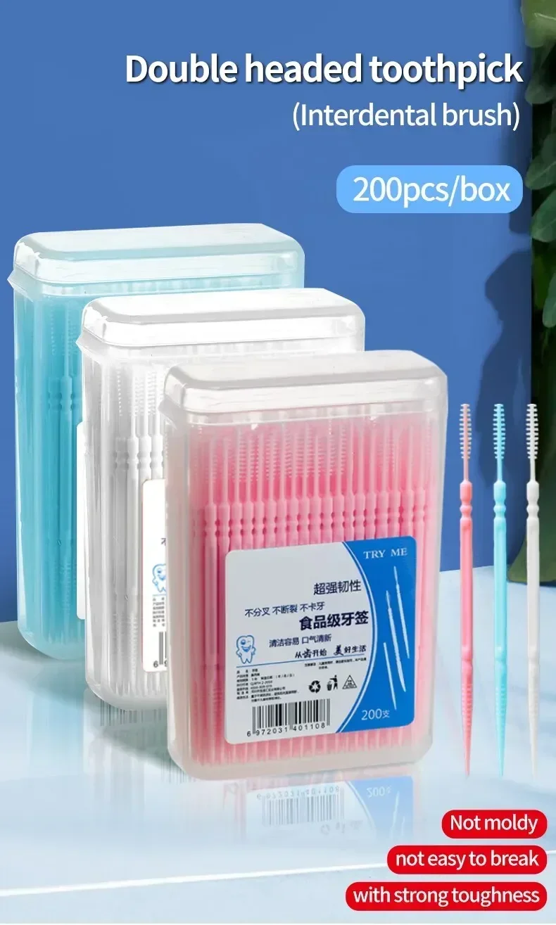 Palillos de doble punta en estuche portátil