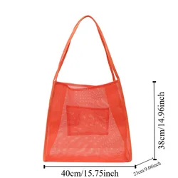 Bolso de playa malla de nailon para natación y piscina