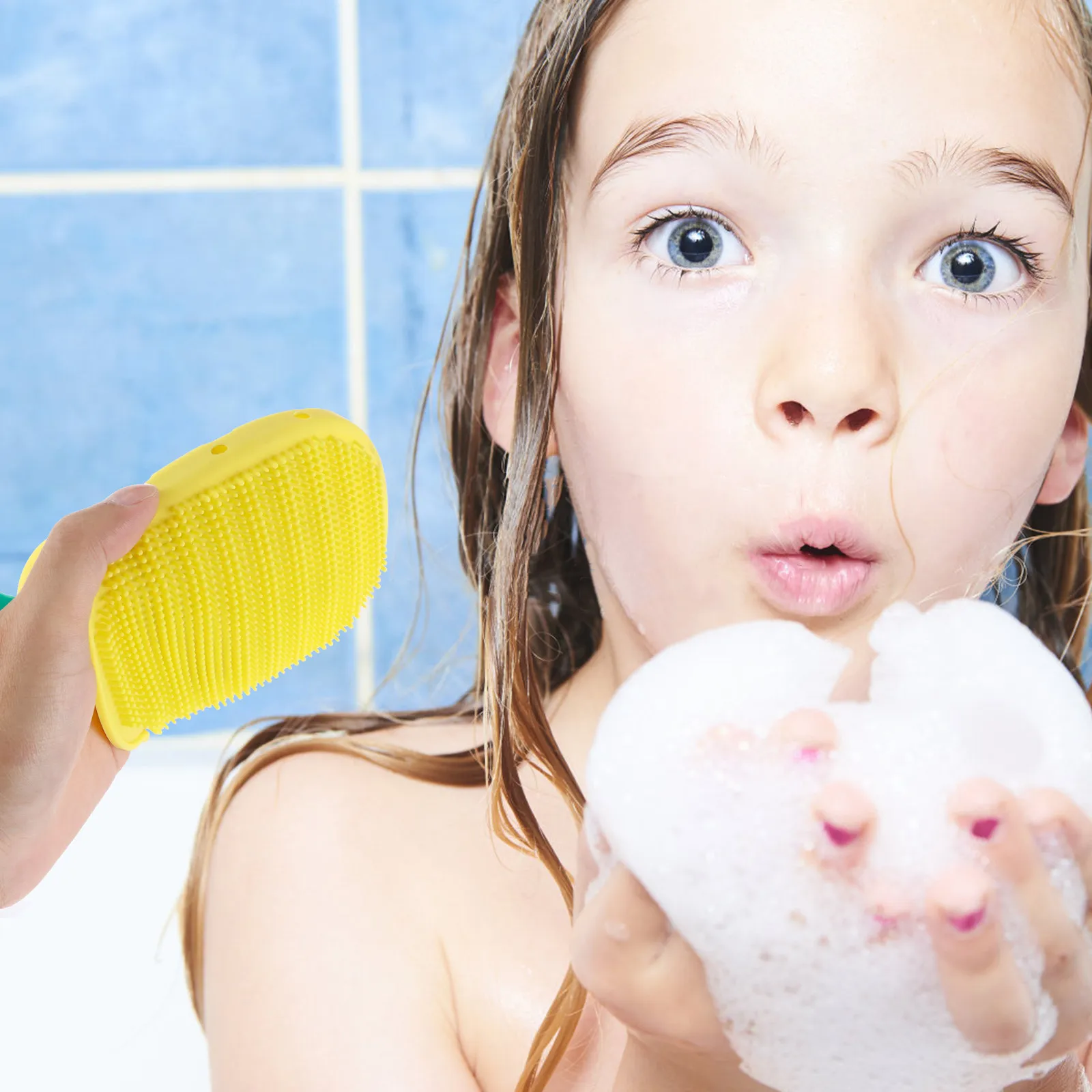 Cepillo de silicona para bebés exfoliante masajeador de baño - imagen 5
