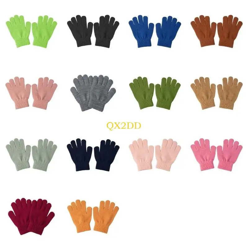 Guantes infantiles de punto térmico en color azul