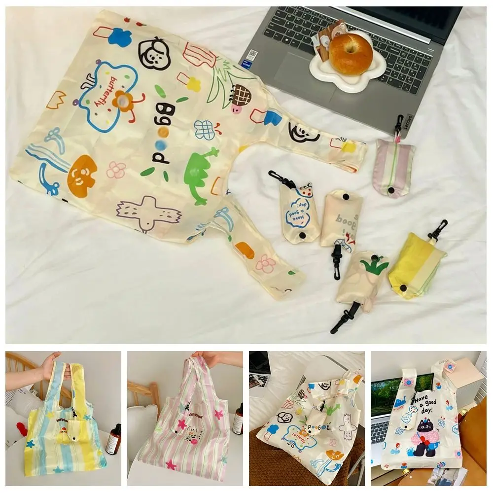 Bolsa plegable reutilizable impermeable con diseños de dibujos - imagen 4