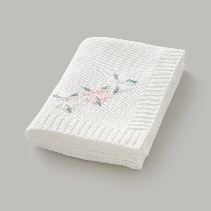 Manta bebé de algodón ultra suave tejida para cochecito y cuna - imagen 2