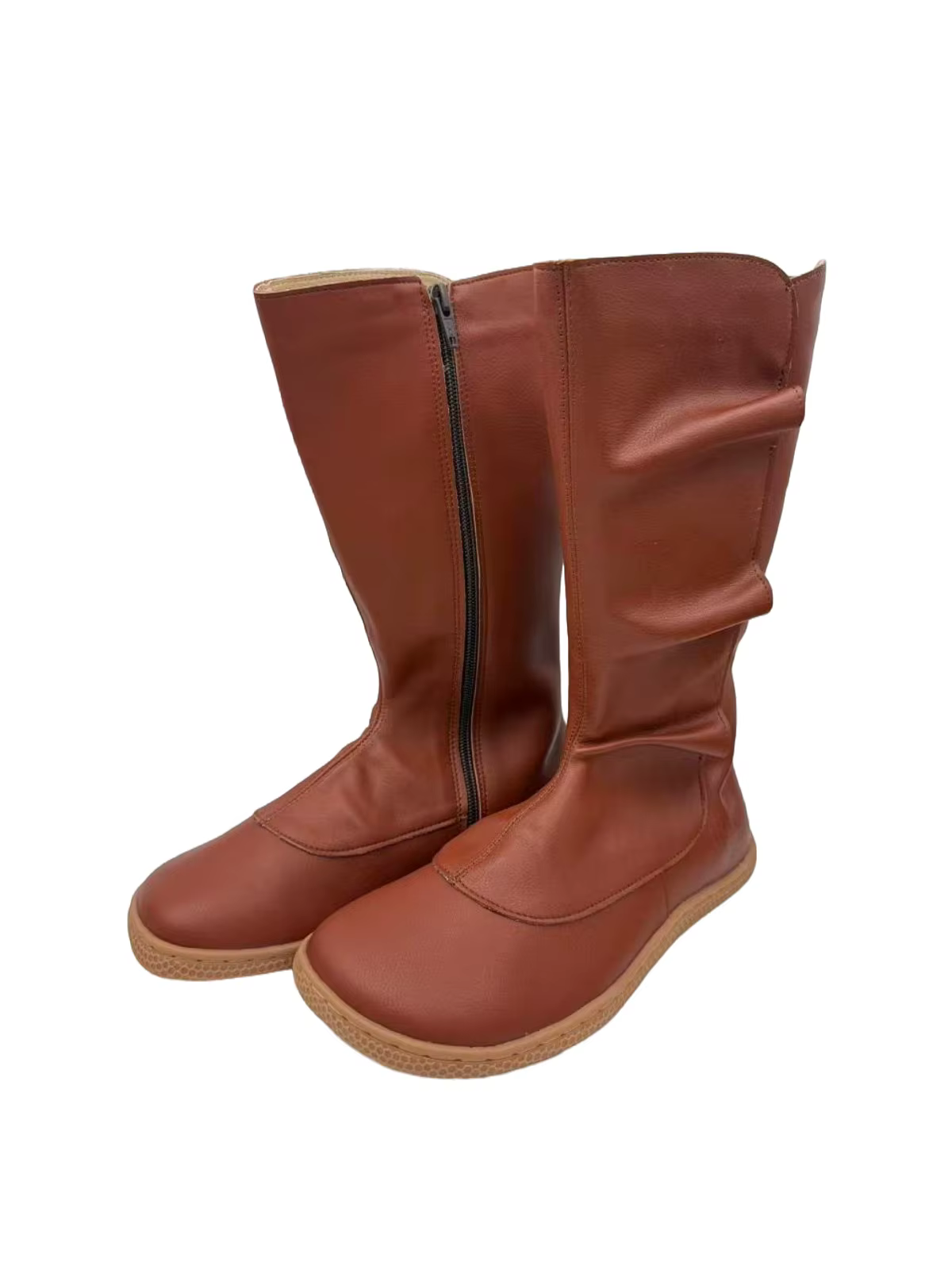 Tipsietoes Botas altas de invierno en cuero genuino con forro de lana