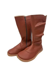 Tipsietoes Botas altas de invierno en cuero genuino con forro de lana