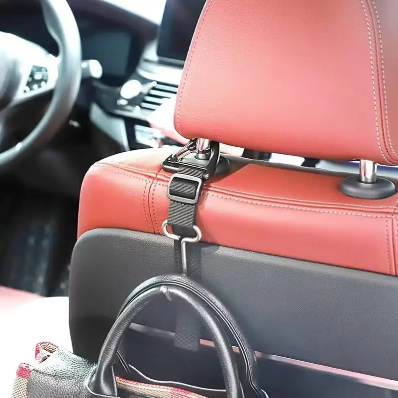 Organizador coche con gancho ajustable para reposacabezas y bolsas - imagen 5