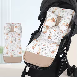 Cojín reversible de algodón para cochecito de bebé con diseño conejo