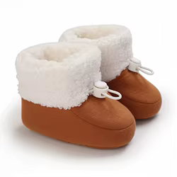 Botas de invierno bebé dibujos animados suela algodón antideslizante