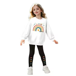 Conjunto niña manga larga arcoíris - ropa deportiva invierno