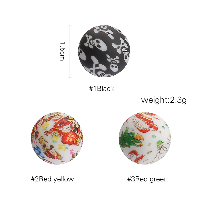 Cuentas de silicona para dentición masticables bebé grado alimenticio - imagen 2